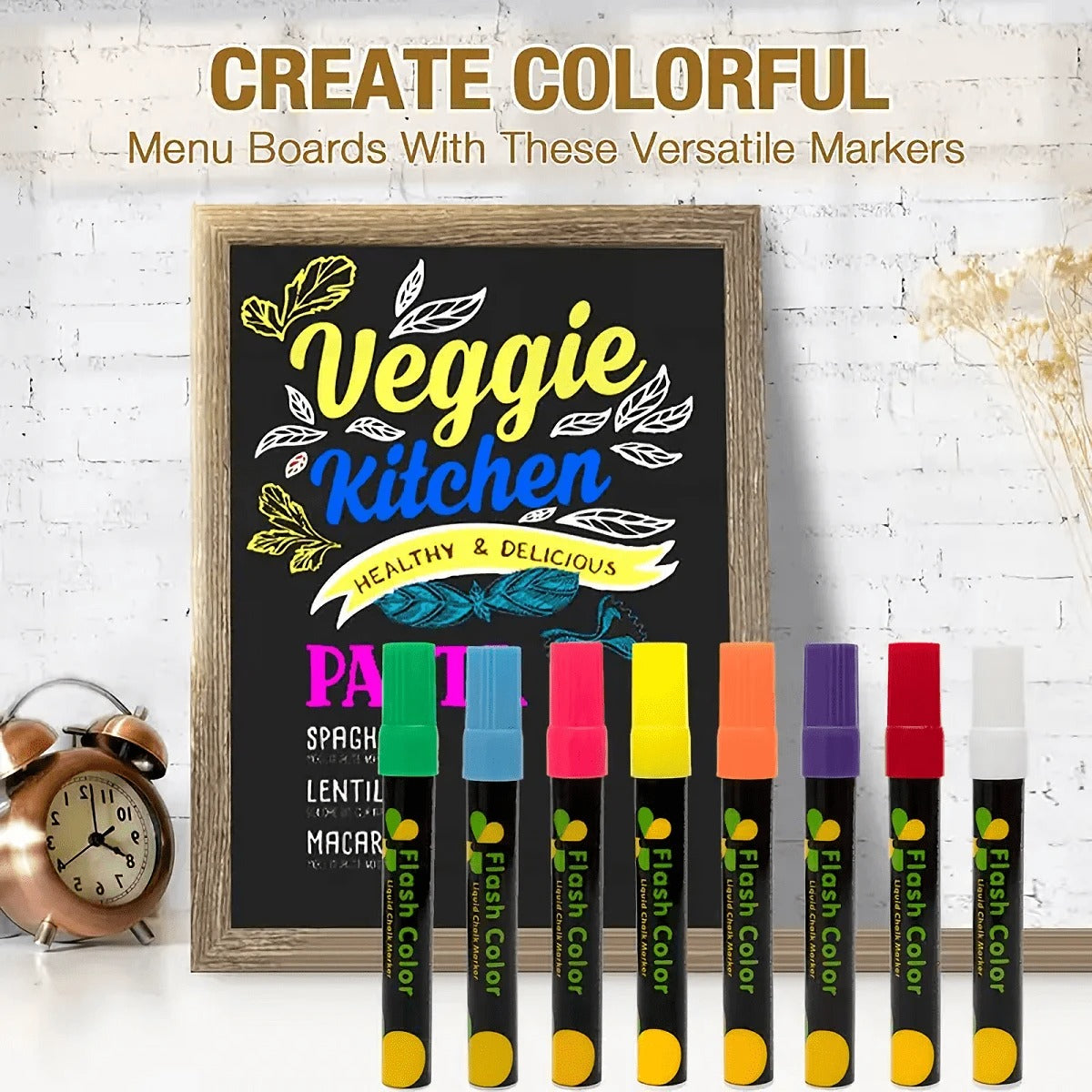 8 Colori Pennarelli Al Chalk Liquido - Colori Casuali, Pennarelli Neon Al Calcare Lavabili E Cancellabili A Umido Per Lavagne, Bacheche, Finestre In Vetro, Celebrazione Della Laurea, Arte Per Studenti - Pennarelli Cancellabili Per Finestra