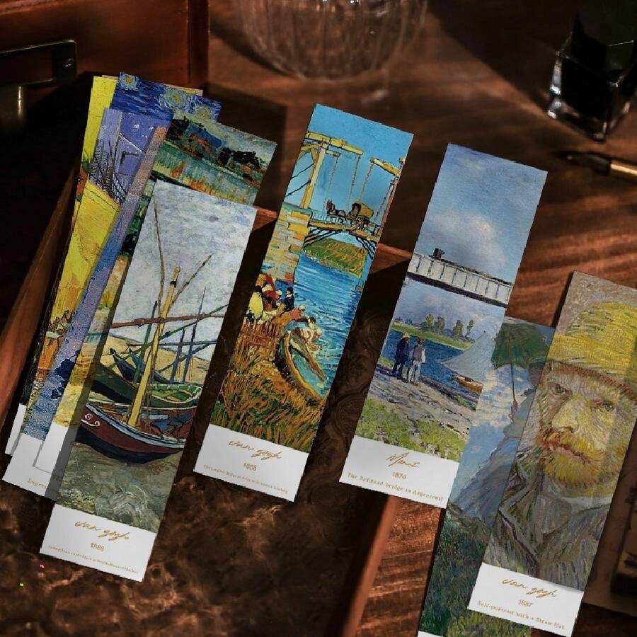 30 Segnalibri Artistici Classici Per Pittura A Olio Van Gogh E Monet Scheda Messaggio Artistico Decorazione Fai Da Te Piccola Scheda