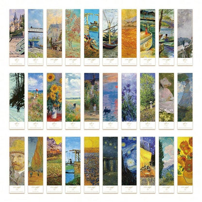 30 Segnalibri Artistici Classici Per Pittura A Olio Van Gogh E Monet Scheda Messaggio Artistico Decorazione Fai Da Te Piccola Scheda