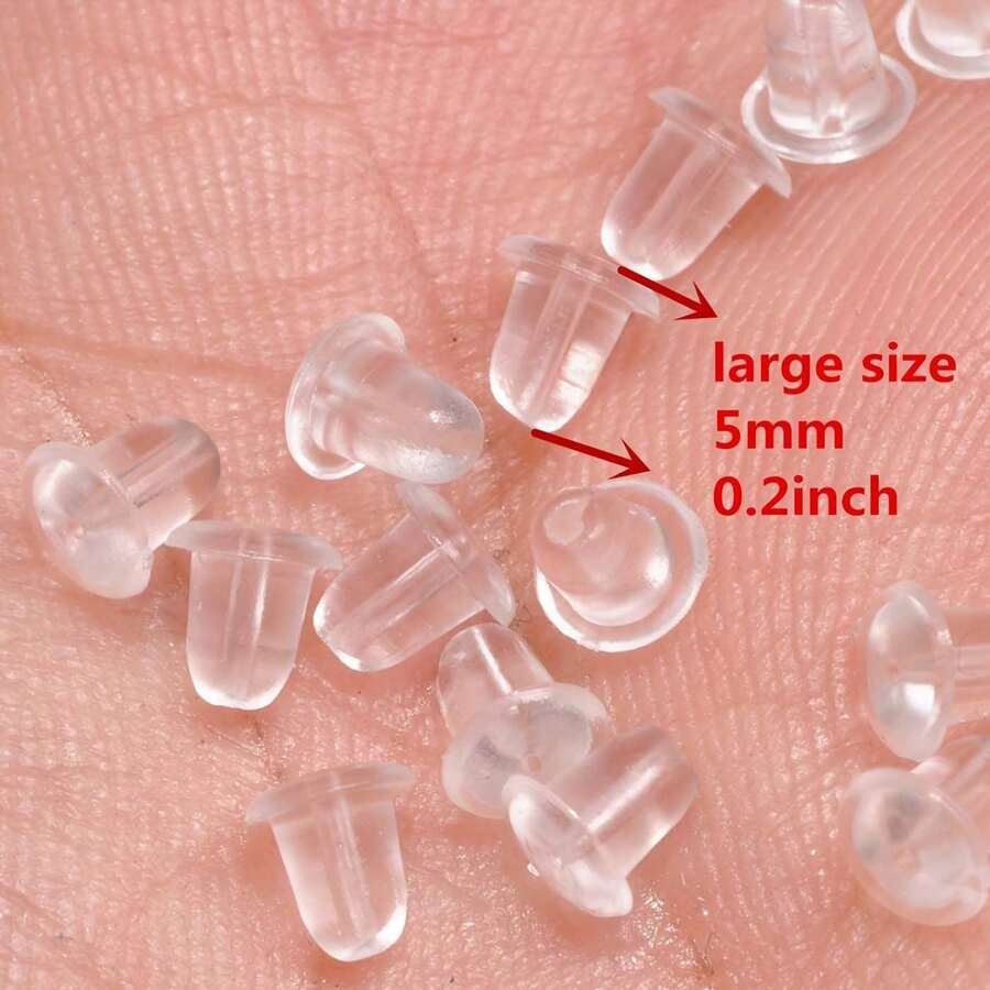 50~500 pezzi Accessorio per orecchini a cappuccio Scrunchie per orecchini da donna alla moda da 5mm