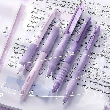 Penna Neutra A Pulsante Ad Asciugatura Rapida Con Punta In St, 0,5 Mm, Penna Speciale A Pennello Per Esercizi, Impugnatura Nuvola Cs, Nera