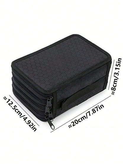astuccio multifunzionale, astuccio per matite colorate da 72 scomparti, dotato di 3 grandi fori per temperamatite, gomme e matite, articoli essenziali per il ritorno a scuola