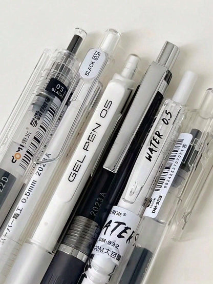 Penna A Sfera A Clic, 0,5 Mm, Design Semplice, Alto Valore Estetico, Con Inchiostro A Rapida Asciugatura Per Studenti Per Risolvere Esercizi E Firma