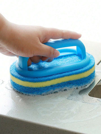 1 Pezzo Spugna Per La Pulizia Degli Utensili Da Cucina Domestica E Pulizia Del Bagno E La Stoviglia, Spazzola Per La Pulizia Delle Piastrelle In Ceramica