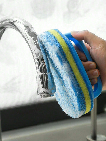 1 Pezzo Spugna Per La Pulizia Degli Utensili Da Cucina Domestica E Pulizia Del Bagno E La Stoviglia, Spazzola Per La Pulizia Delle Piastrelle In Ceramica