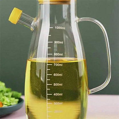 bottiglia dispensatrice di olio in vetro, decanter a prova di perdite per olio d'oliva, barattolo per aceto, contenitore di stoccaggio da cucina per cottura