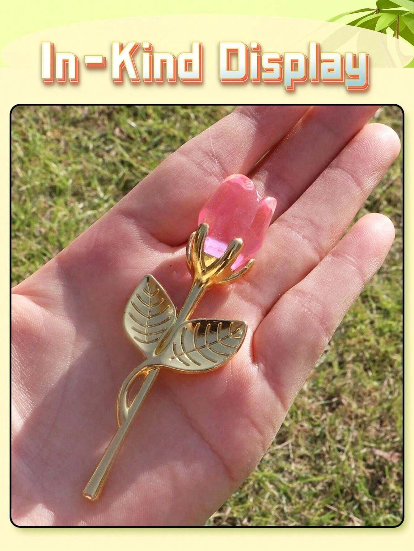 1 pezzo Rosa di vetro in miniatura con fiore di cristallo artificiale, confezione regalo di cristallo mini, fiore di rosa artificiale rosso per regalo di donne, feste, matrimoni, decorazione da ufficio e casa