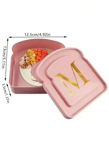 Scatola per il pranzo portatile per toast, conservazione freschezza del pane e degli sandwich, organizzatore portatile impermeabile e resistente con coperchio, facile da trasportare