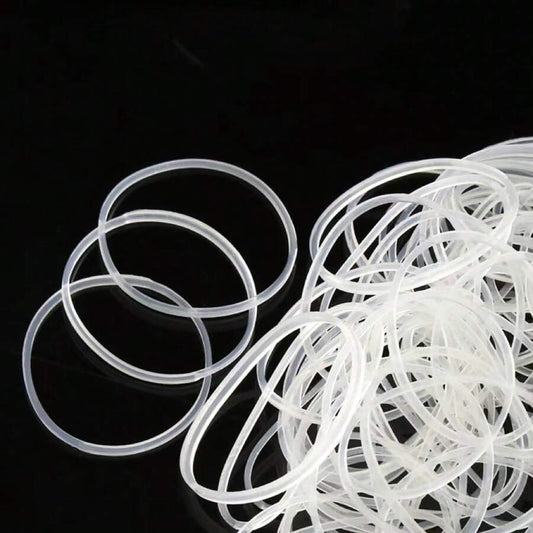 Elastici in silicone ad alta resistenza, fasce elastiche in TPU, resistenti al calore, anelli in gomma trasparente/bianca per uso industriale, diametro 4cm, per il ritorno a scuola