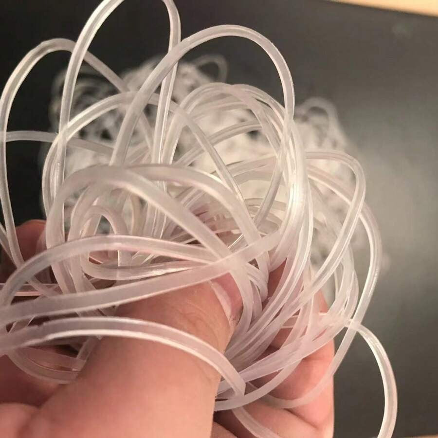Elastici in silicone ad alta resistenza, fasce elastiche in TPU, resistenti al calore, anelli in gomma trasparente/bianca per uso industriale, diametro 4cm, per il ritorno a scuola