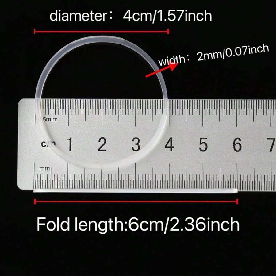 Elastici in silicone ad alta resistenza, fasce elastiche in TPU, resistenti al calore, anelli in gomma trasparente/bianca per uso industriale, diametro 4cm, per il ritorno a scuola