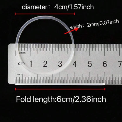 Elastici in silicone ad alta resistenza, fasce elastiche in TPU, resistenti al calore, anelli in gomma trasparente/bianca per uso industriale, diametro 4cm, per il ritorno a scuola