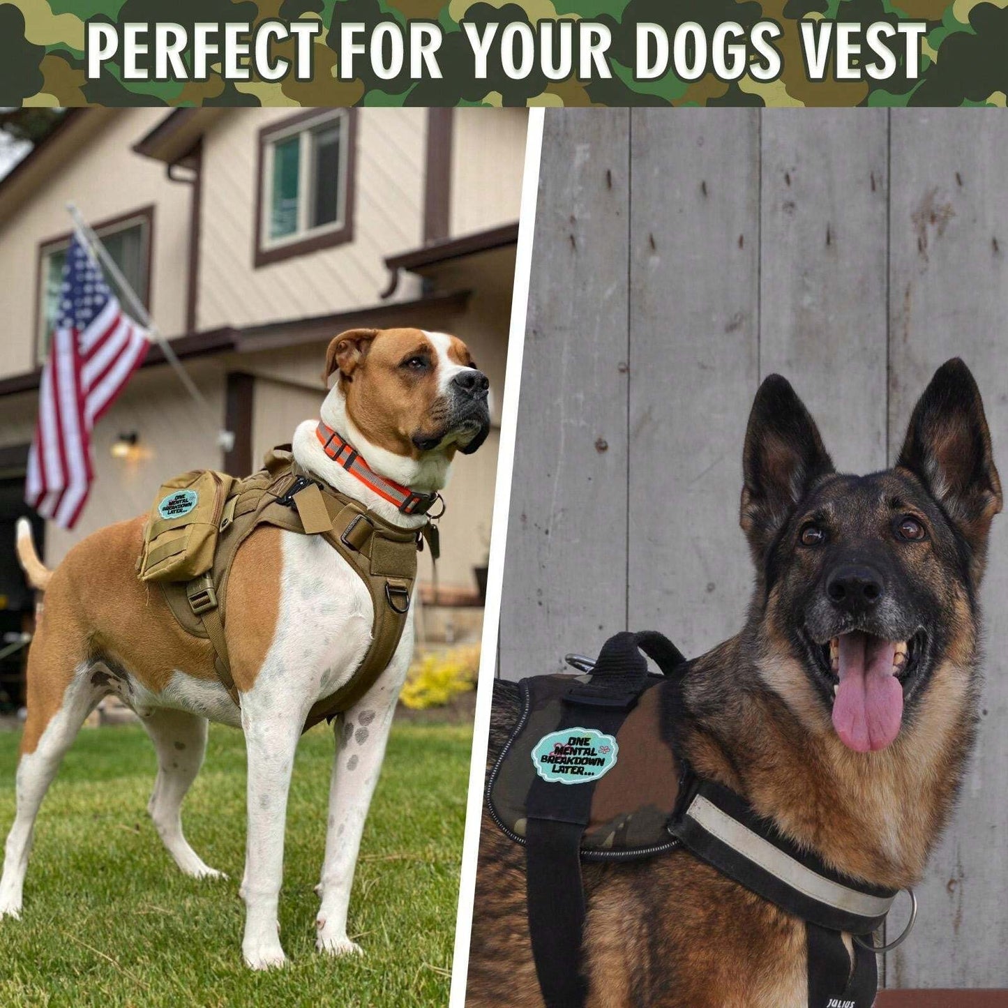 pezzo toppe da 6cmLx5.2cmL con scritta "One Mental Breakdown Later", toppe ricamato con humor sarcastico, badge con per zaini, imbracature per cani, gilet, borse da palestra, cappelli, caschi, regalo ideale