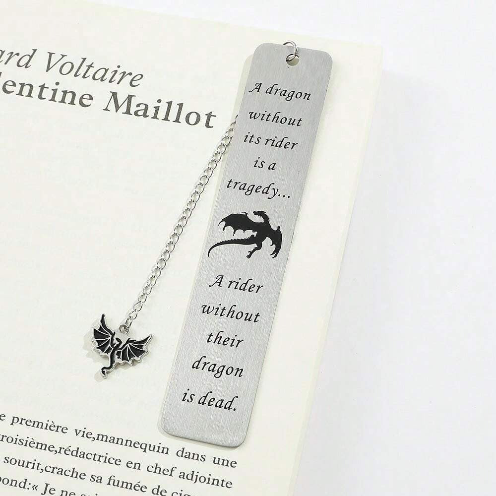 Segnalibro in metallo con incisione del drago nero - Segnalibro, marchi di lettura per collezionisti amanti dei libri, regali per amici e insegnanti - Forniture scolastiche