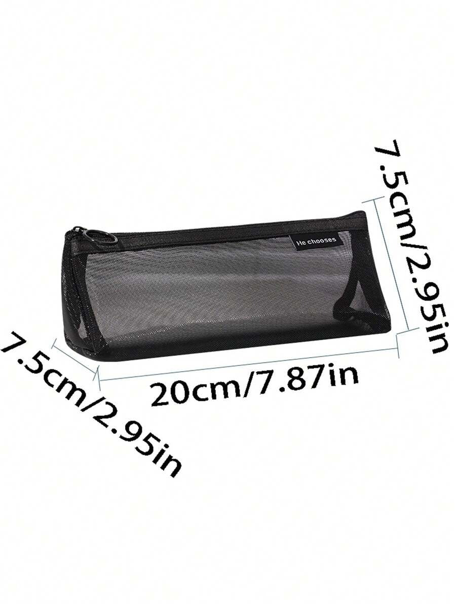 Semplice Grande capacità Trasparente Visibile Borsa per matite in rete, piccolo regalo di articoli da cancelleria per studenti, penna per firma d'esame, penna neutra e altri articoli di cancelleria per ufficio e scuola