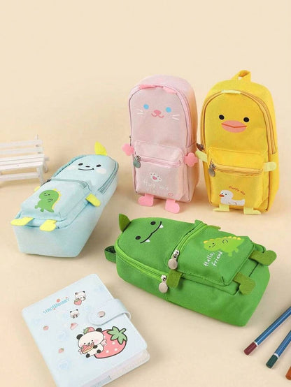 Astuccio portapenne/cancelleria a forma di dinosauro, diversi strati, di ritorno a scuola, forniture scolastiche, astuccio porta matite, borsa scuola