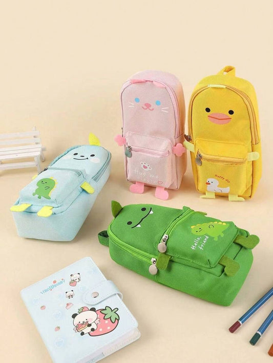 Astuccio portapenne/cancelleria a forma di dinosauro, diversi strati, di ritorno a scuola, forniture scolastiche, astuccio porta matite, borsa scuola