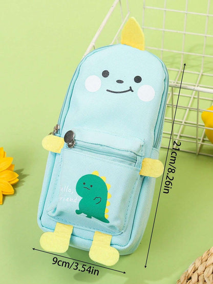 Astuccio portapenne/cancelleria a forma di dinosauro, diversi strati, di ritorno a scuola, forniture scolastiche, astuccio porta matite, borsa scuola