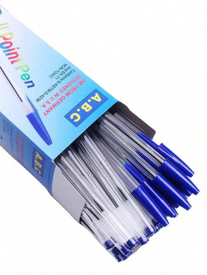Penne a sfera rosso, nero, blu, penne a sfera a olio per forniture da ufficio, articoli di cartoleria per studenti
