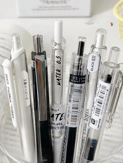 Penna A Sfera A Clic, 0,5 Mm, Design Semplice, Alto Valore Estetico, Con Inchiostro A Rapida Asciugatura Per Studenti Per Risolvere Esercizi E Firma