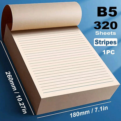 Quaderno contenente 320/500 fogli di carta da abbozzo in polpa di legno, taccuino da schizzo, per studenti, candidati agli esami, bambini per dipingere e prendere appunti