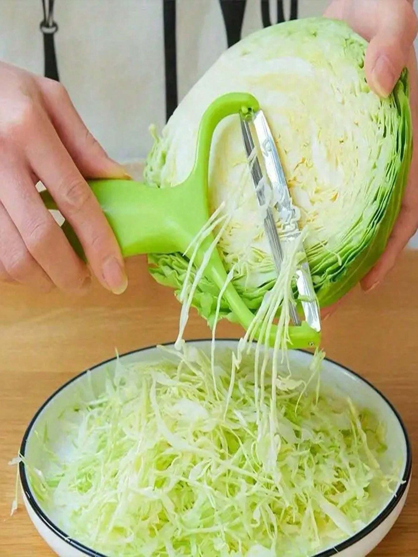 Trita verdure, tritatutto da cucina multifunzione, semplice da usare per insalate, lame intercambiabili, utensile da cucina e per feste, grattugia manuale con contenitore