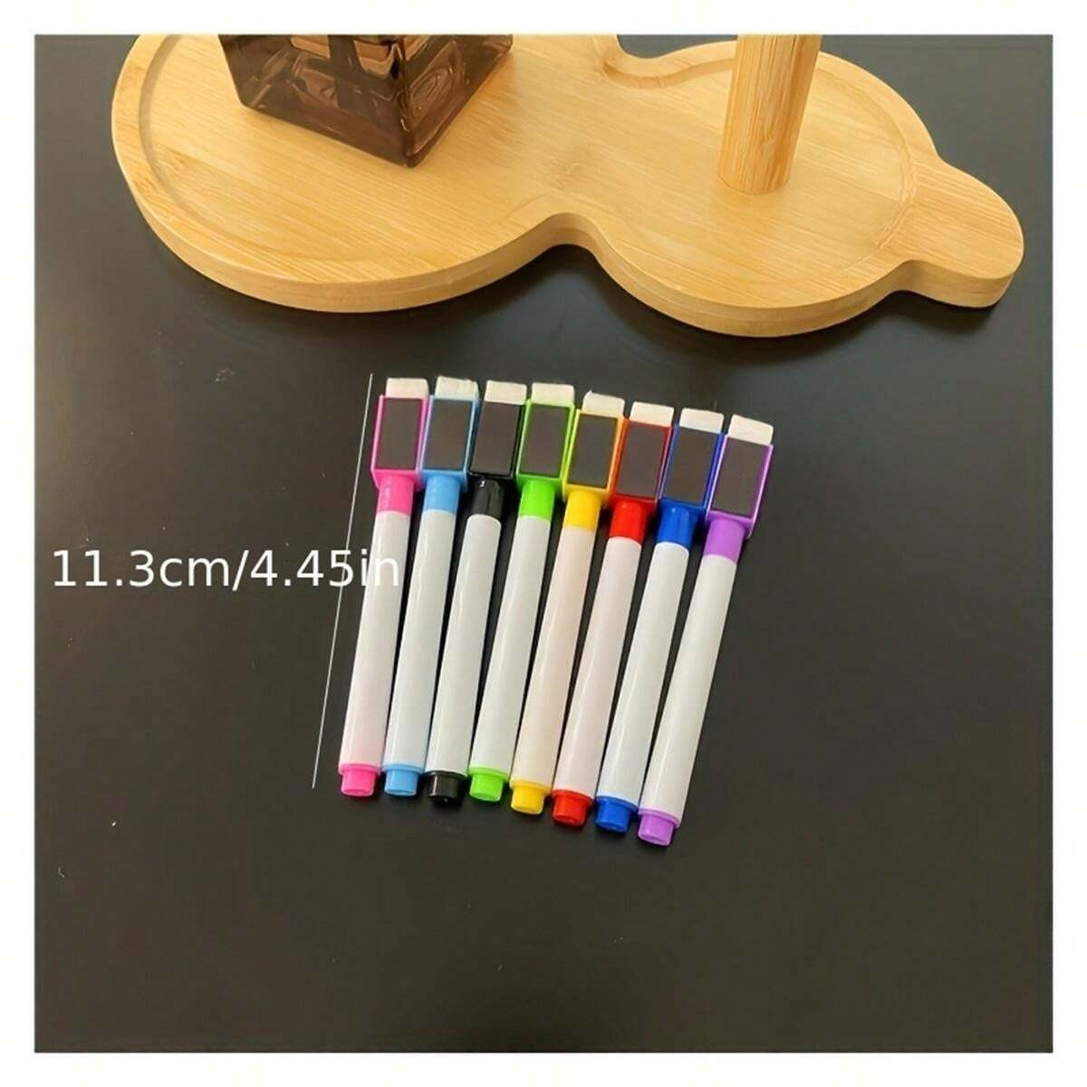 Set di pennarelli cancellabili e un panno, pennarelli colorati e set di cancellatori, set di lavagna magnetica riutilizzabile e pennarelli, a prova di sbavature