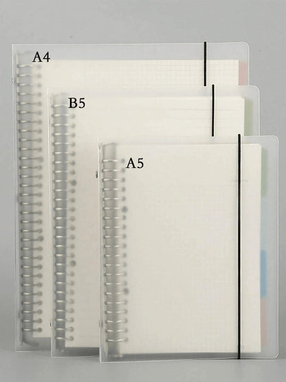 Quaderno a fogli sciolti A4/B5/A5 ricaricabile vuoto/linea/griglia/cornell disponibile pianificatore ad anelli metallici sostituibili taccuino a spirale raccoglitore con molletta per ufficio