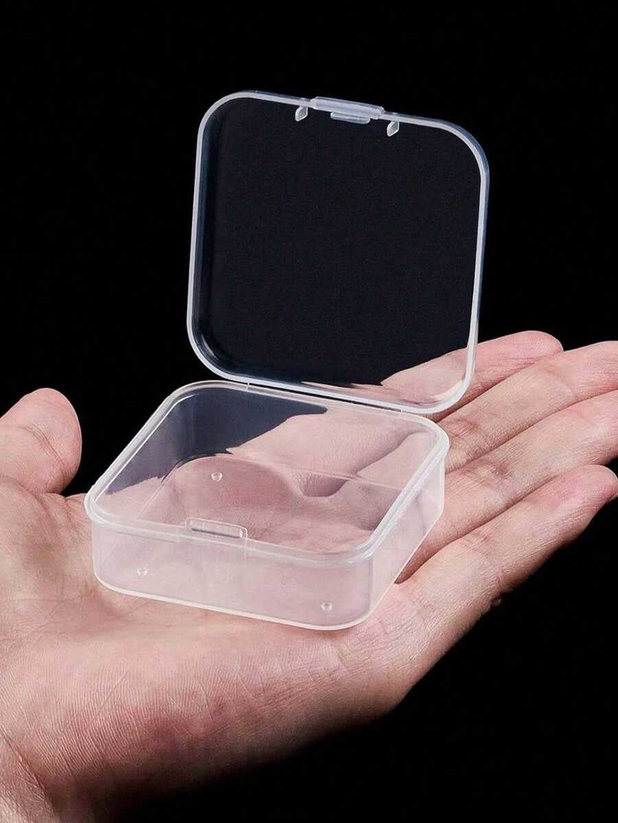 set da 15 pezzi di mini scatole di plastica trasparente: ideale per l'organizzazione di piccoli oggetti, gioielli, ferramenta, cancelleria, fai da te, arti e mestieri, San Valentino, matrimoni, compleanni, ritorno a scuola