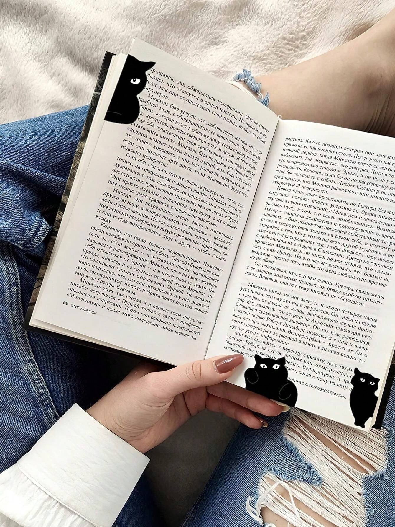 Segnapagina con design gatto creativo multiuso per libro da leggere