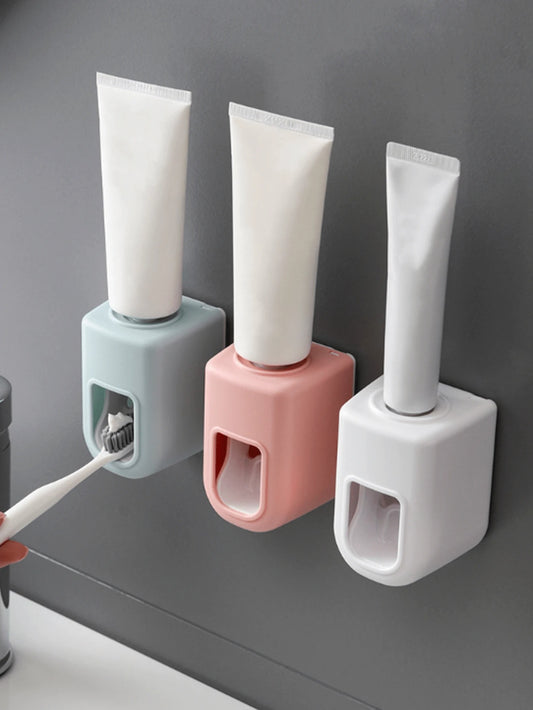 1 pezzo Spremitore automatico di dentifricio montato a parete, strumento comodo per il bagno, decorazione da parete per il bagno di casa senza foratura, decorazione autunnale, ritorno a scuola