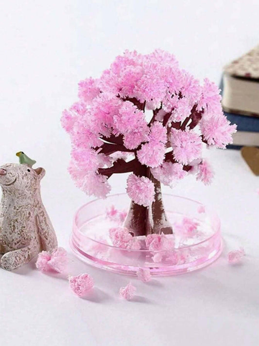 Albero di Sakura in crescita magico, alberi di cristallo da scrivania, giocattoli con fiori di ciliegio, albero di Natale, regali di Natale