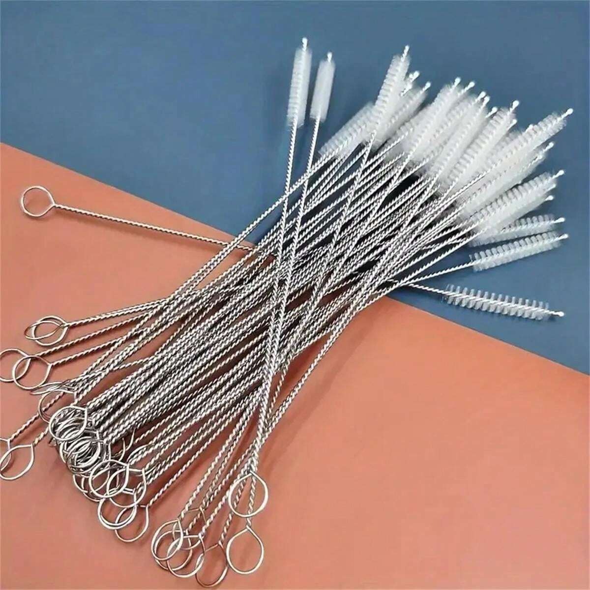 10 pezzi Spazzole di pulizia in acciaio inossidabile 304 multifunzione per tazze, bollitori, tubi, tastiere
