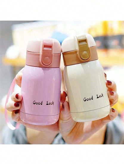 Tazza a Vuoto Mini Lucky da 200ml, Bottiglia a Vuoto in Acciaio Inossidabile, Tazza da Caffè, Borraccia Termica da Viaggio, Bottiglia Termica in Acciaio Inossidabile, Tazza Termica da Viaggio