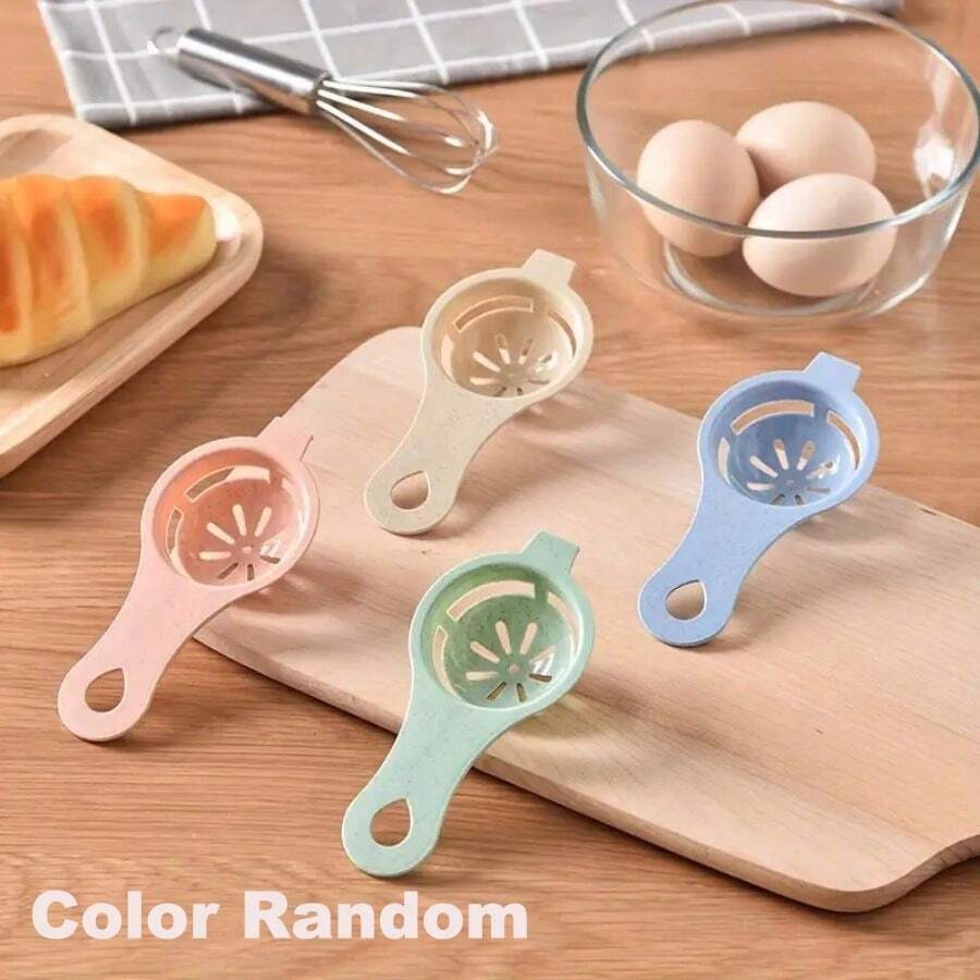 1/2/3/5 pezzi Separatore uovo bianco e tuorlo di colore casuale, filtro portatile leggero strumento da cucina per cottura