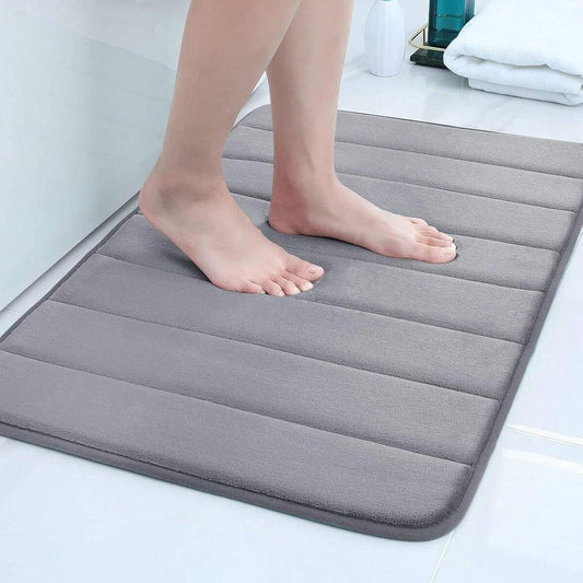 1 pezzo Tappetino da pavimento in velluto corallo con rilievo a pietra, tappetino antiscivolo per porta, tappetino da bagno assorbente a colore solido semplice, tappetino da pavimento in spugna spessa, tappetino da bagno