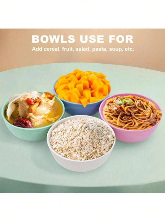 Ciotole per cereali in plastica PP, lavabili in lavastoviglie e microonde, utilizzabili per zuppe, snack, insalate e frutta, per la cucina, come regalo di Natale, forniture scolastiche