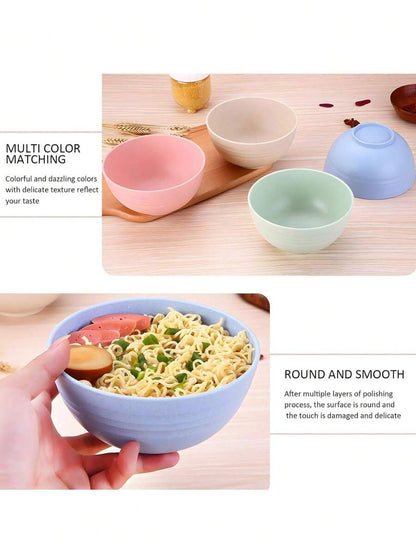 Ciotole per cereali in plastica PP, lavabili in lavastoviglie e microonde, utilizzabili per zuppe, snack, insalate e frutta, per la cucina, come regalo di Natale, forniture scolastiche