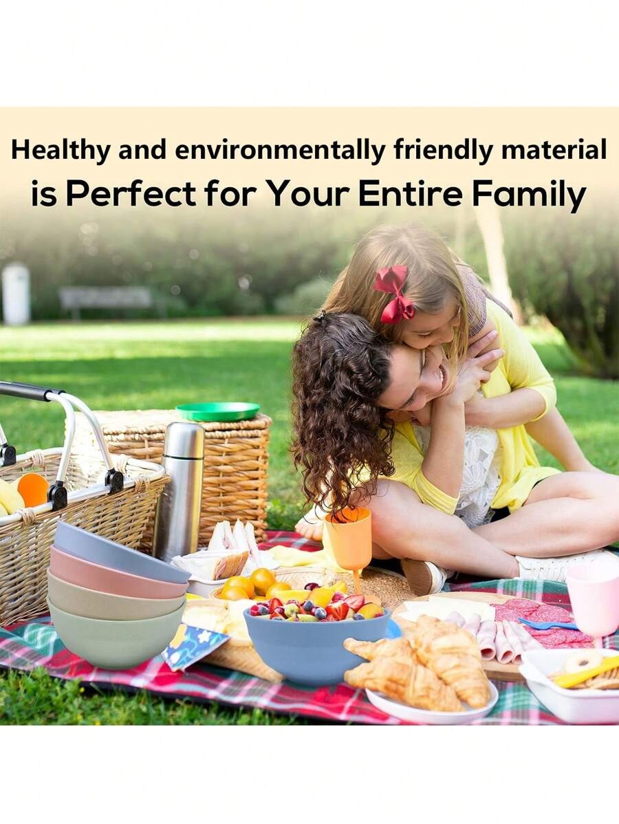 Ciotole per cereali in plastica PP, lavabili in lavastoviglie e microonde, utilizzabili per zuppe, snack, insalate e frutta, per la cucina, come regalo di Natale, forniture scolastiche