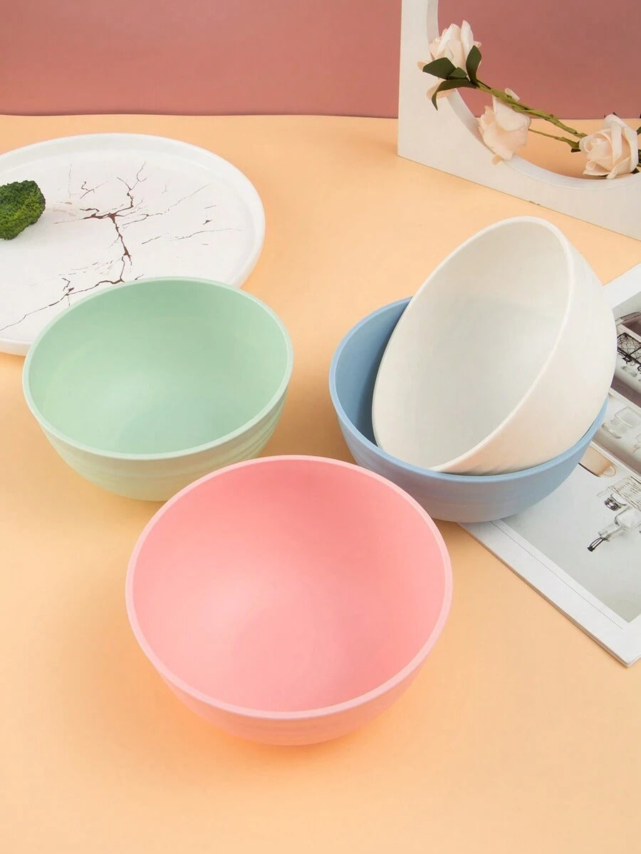 Ciotole per cereali in plastica PP, lavabili in lavastoviglie e microonde, utilizzabili per zuppe, snack, insalate e frutta, per la cucina, come regalo di Natale, forniture scolastiche