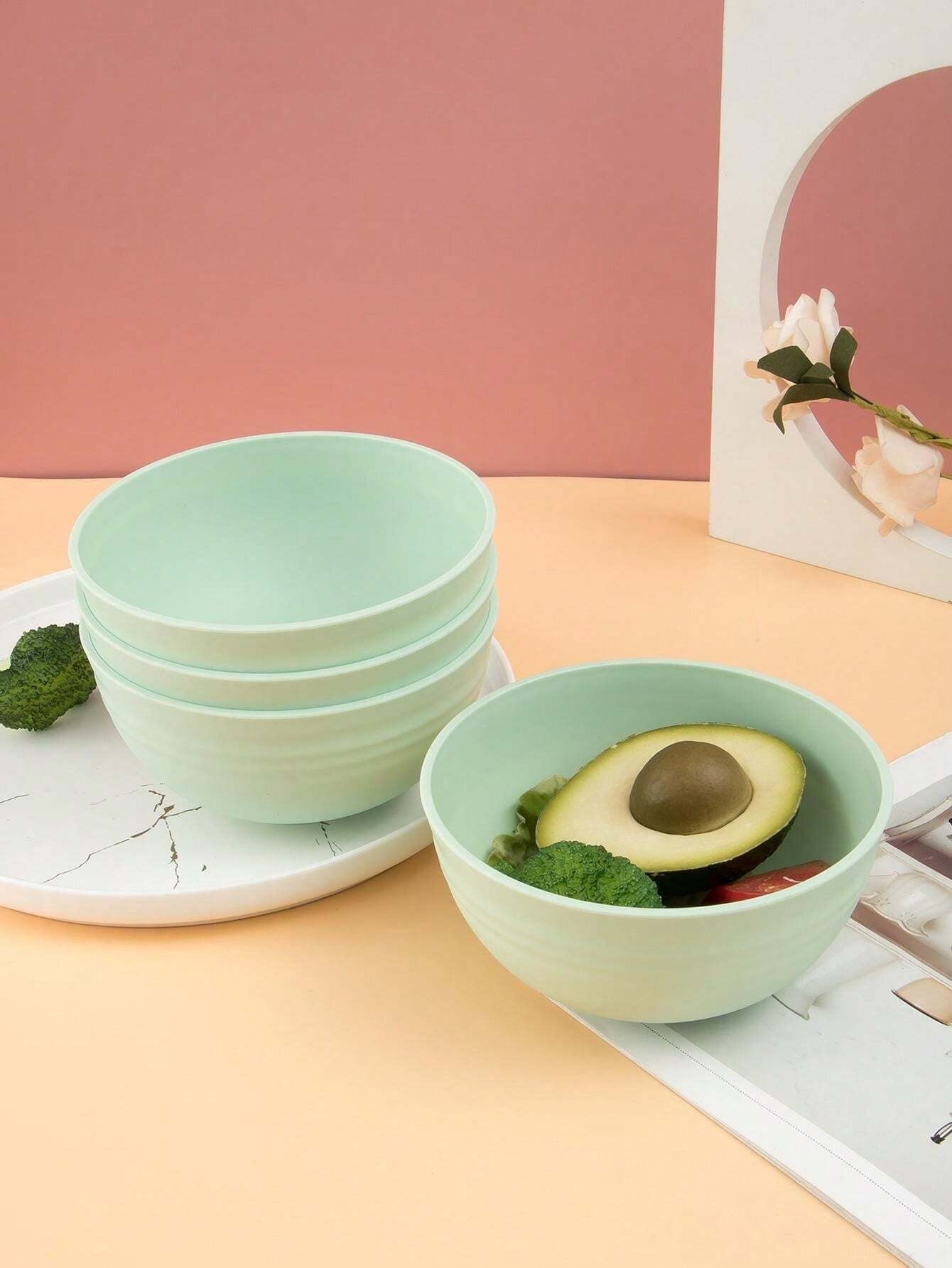 Ciotole per cereali in plastica PP, lavabili in lavastoviglie e microonde, utilizzabili per zuppe, snack, insalate e frutta, per la cucina, come regalo di Natale, forniture scolastiche