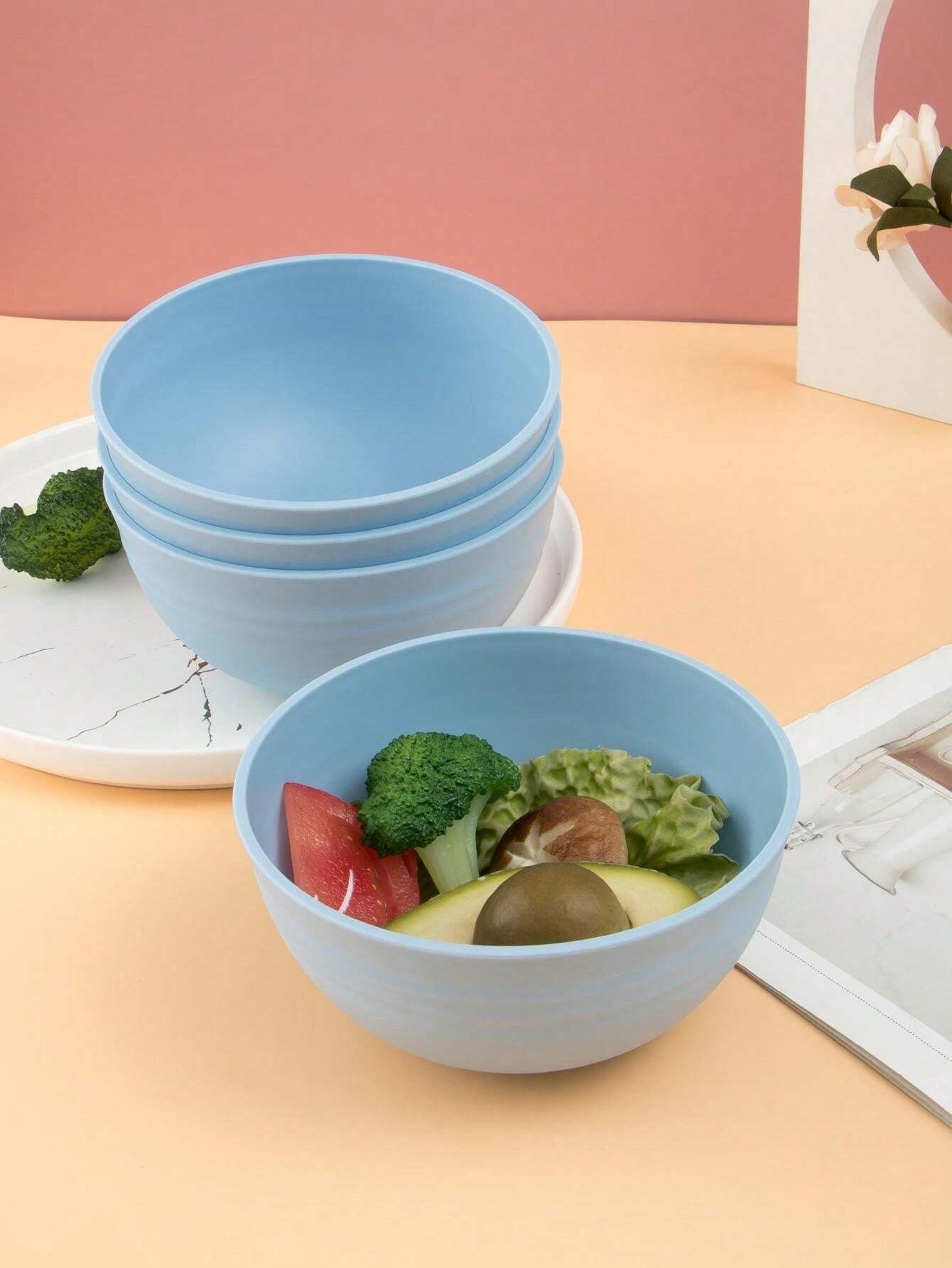 Ciotole per cereali in plastica PP, lavabili in lavastoviglie e microonde, utilizzabili per zuppe, snack, insalate e frutta, per la cucina, come regalo di Natale, forniture scolastiche
