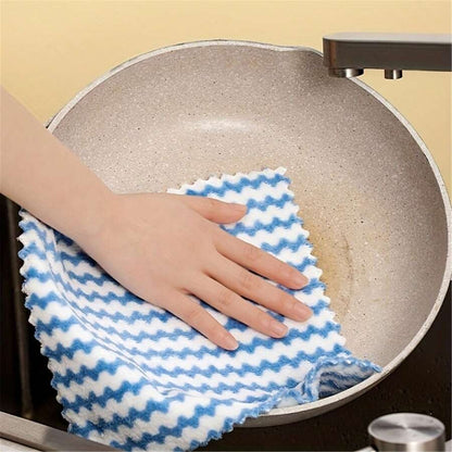 Panni da cucina in fibra ultrasottile, Panni da cucina in velluto corallino spesso anionico, Asciugamani assorbenti morbidi, Panni per la pulizia ad alta resistenza
