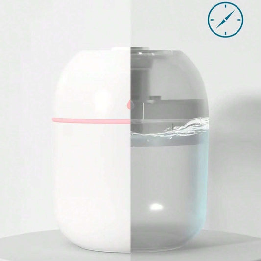1 pezzo Mini umidificatore portatile silenzioso alimentato a USB, umidificatore d''acqua portatile per casa/ufficio/scrivania
