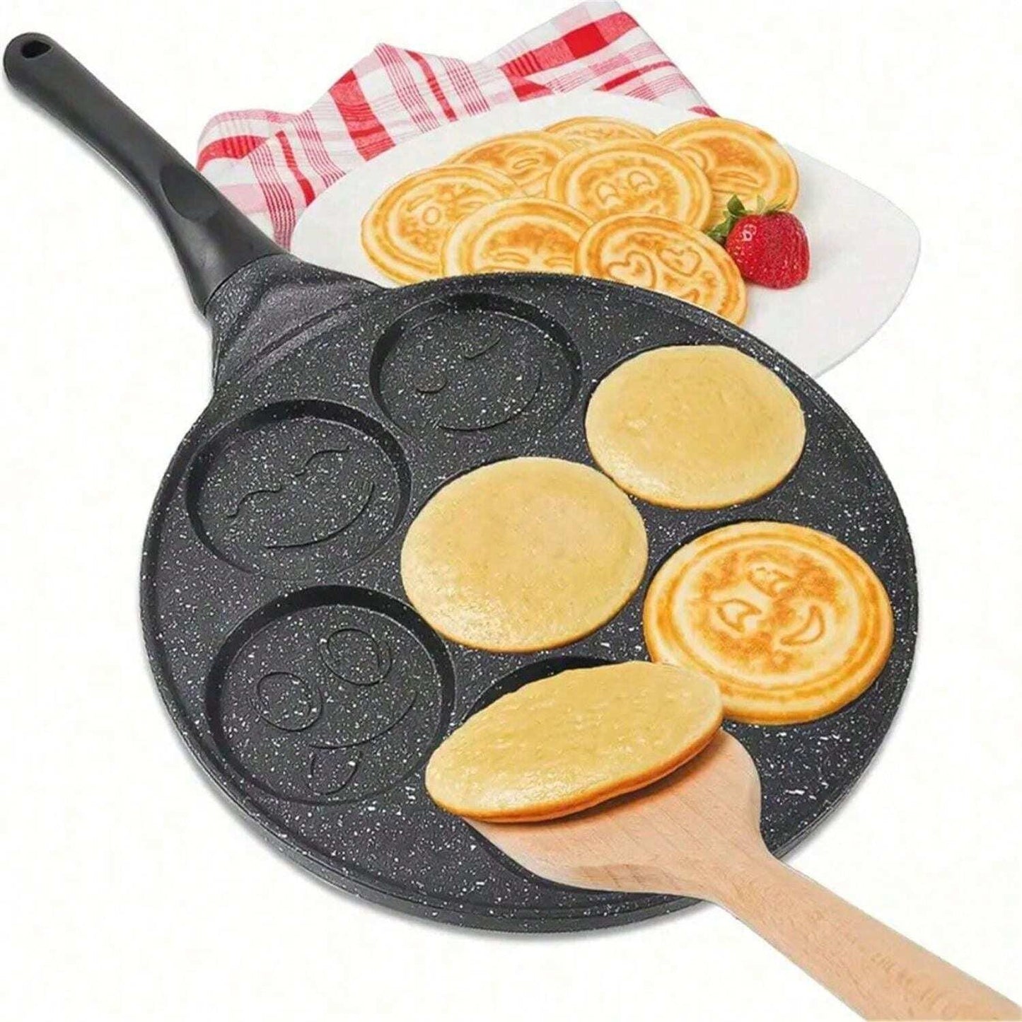 1 pezzo Mini padella per pancake, macchina per pancake con 7 design di stampi