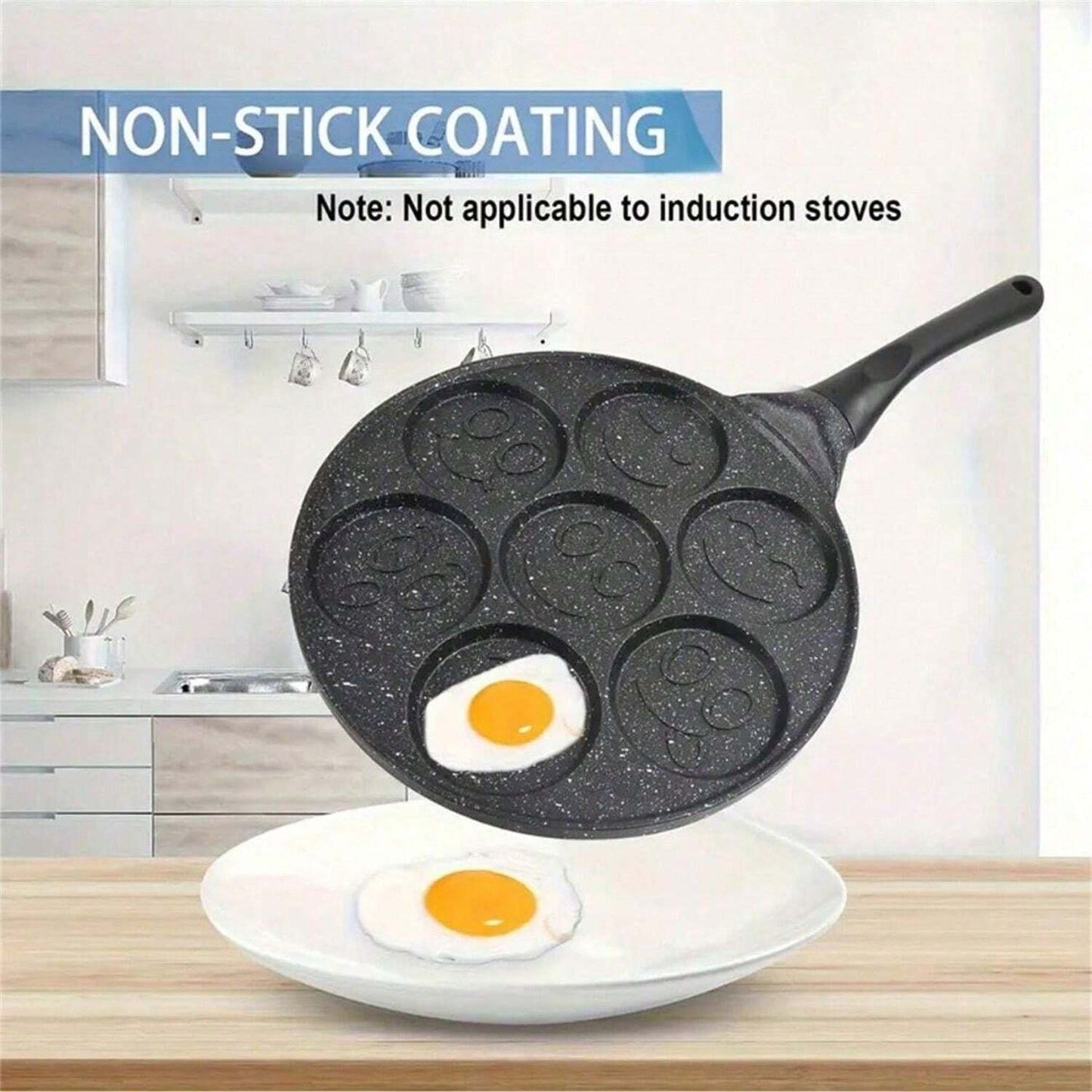 1 pezzo Mini padella per pancake, macchina per pancake con 7 design di stampi
