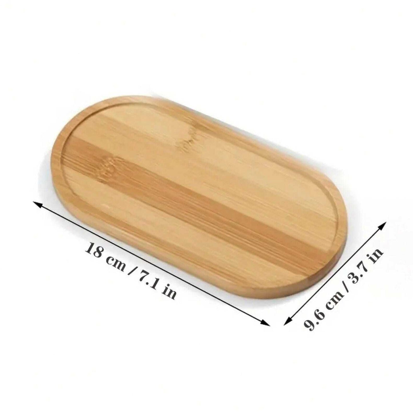 Vassoio di servizio in bambù, vassoio di legno per il bagno con bordi circolari.