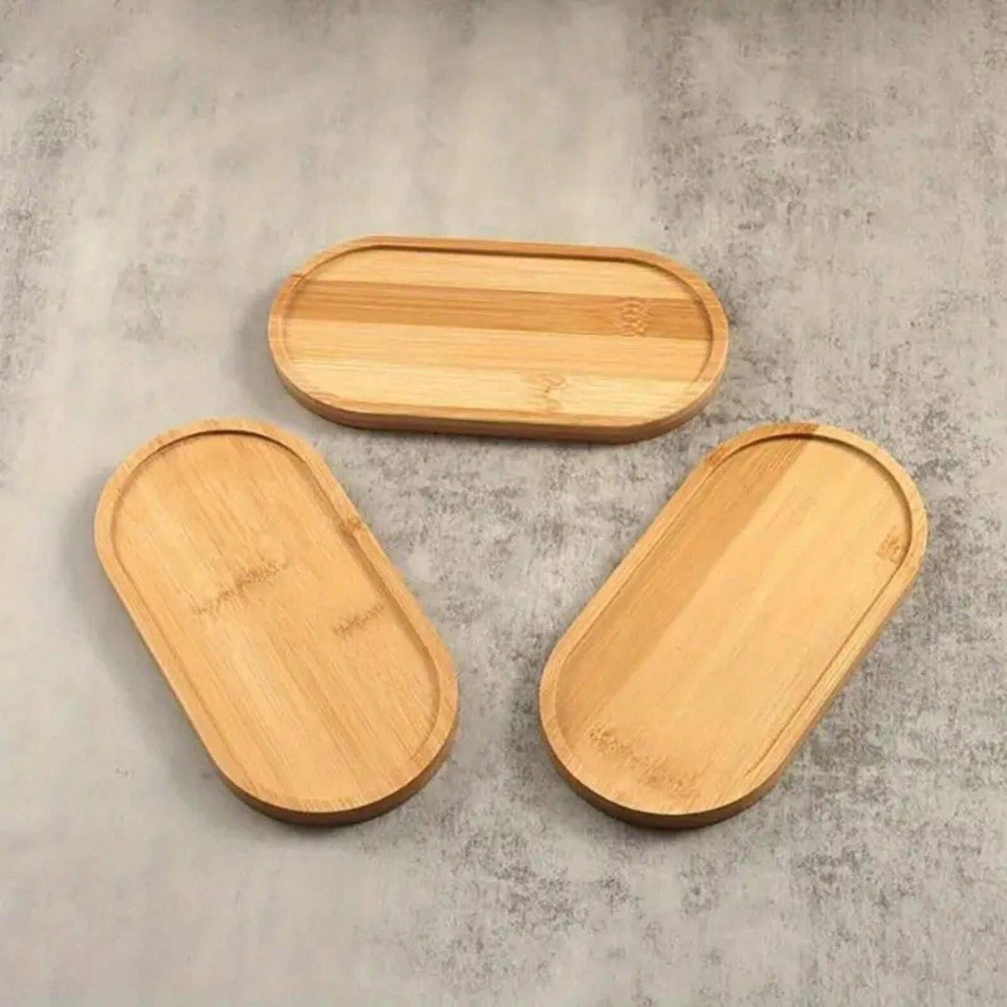 Vassoio di servizio in bambù, vassoio di legno per il bagno con bordi circolari.