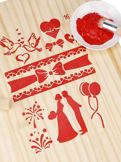 pennelli di legno per stencil in pura fibra naturale, pennelli per setole per dipingere con acrilico, olio, acquerello, progetti di carte fai-da-te, 3 misure, forniture scolastiche