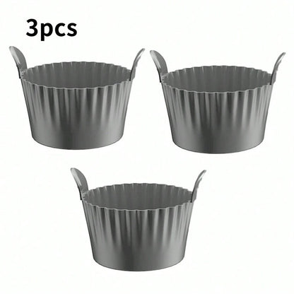 Tazze in silicone riutilizzabili per friggitrice ad aria - Stampi per uova e torte, accessorio da cucina essenziale per una cottura a vapore sana